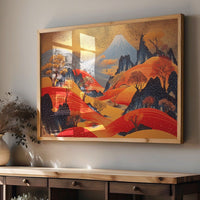 Mountain Dreams In Crimson Flow