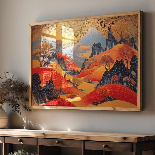 Mountain Dreams In Crimson Flow