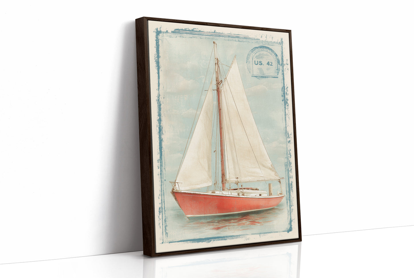 Coral Sails Await Morning Tide
