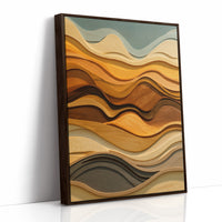 Carved Waves In Warm Grain