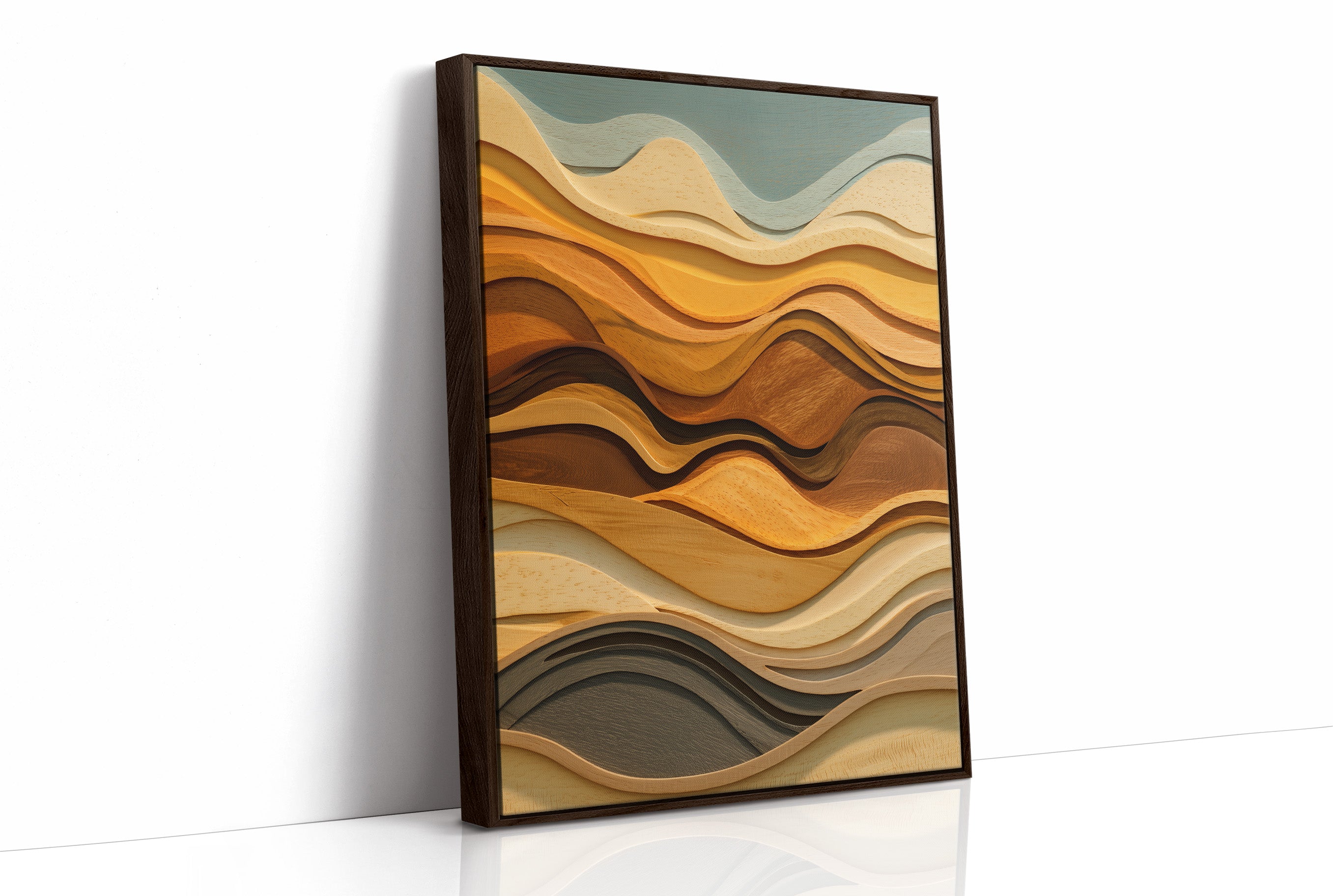 Carved Waves In Warm Grain