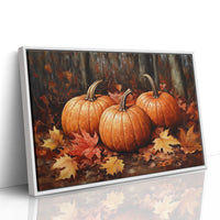 Autumn's Orange Glow Among Leaves