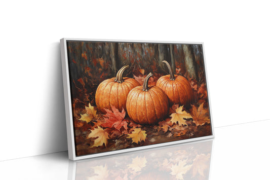 Autumn's Orange Glow Among Leaves