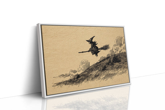 Midnight Flight Over Hillside Clouds