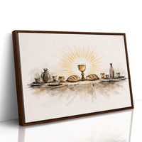 Sacred Chalice Illuminates Breaking Bread