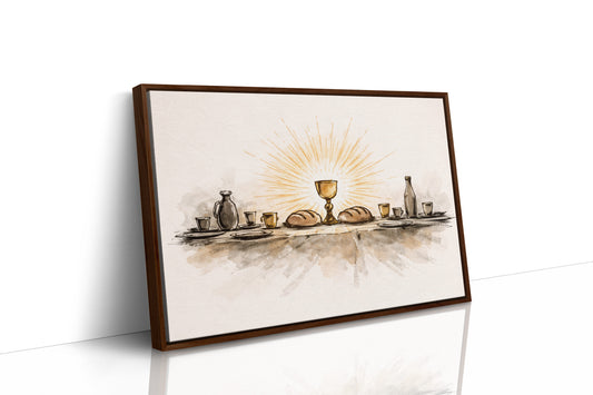 Sacred Chalice Illuminates Breaking Bread