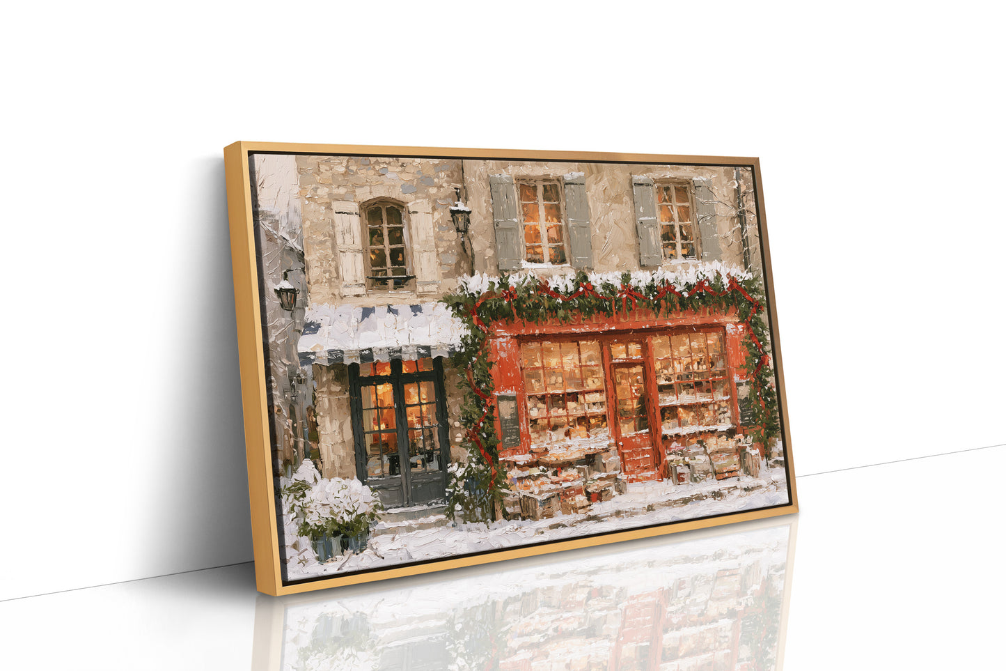 Snow On The Shop Windows