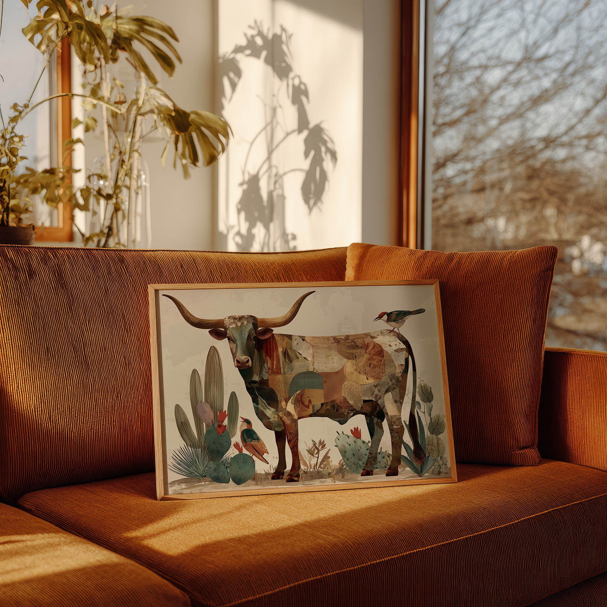 Desert Birds Dance With Longhorn