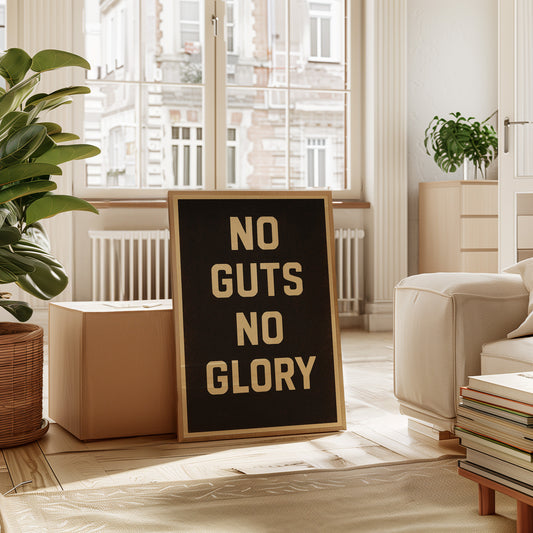 No Guts No Glory Vintage Poster