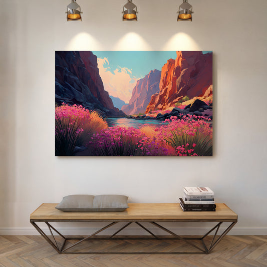 Wild Blooms Paint Desert River Banks