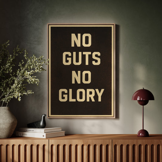 No Guts No Glory Vintage Poster