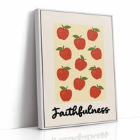 Crimson Orchard On Cream Canvas