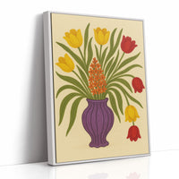 Tulips in a Plum Vase