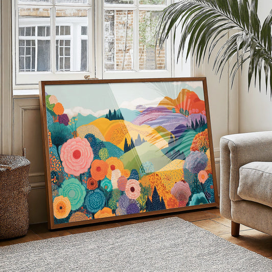 Rolling Hills Dance With Wild Blooms