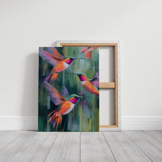 Emerald Symphony of Nectar Seekers