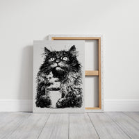 Cat Needs Coffee First