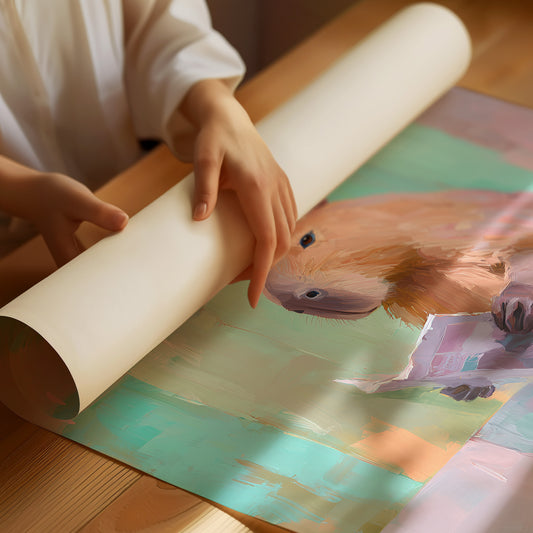 Capybara Reads the Sunday Paper