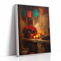 Candlelight Beneath Painted Banners