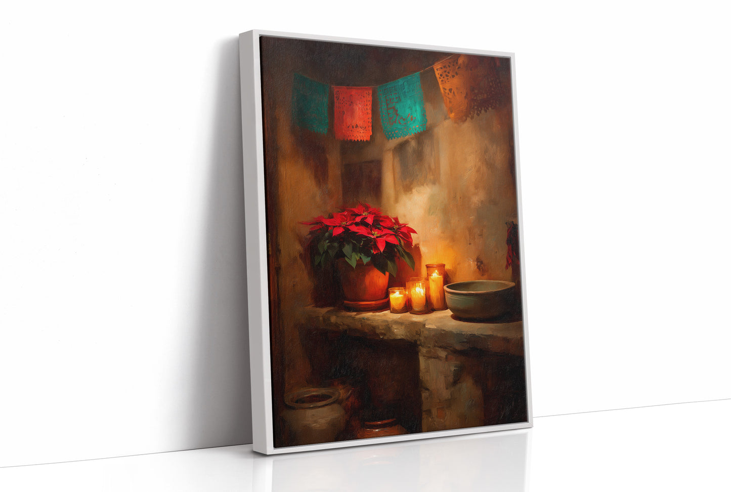 Candlelight Beneath Painted Banners