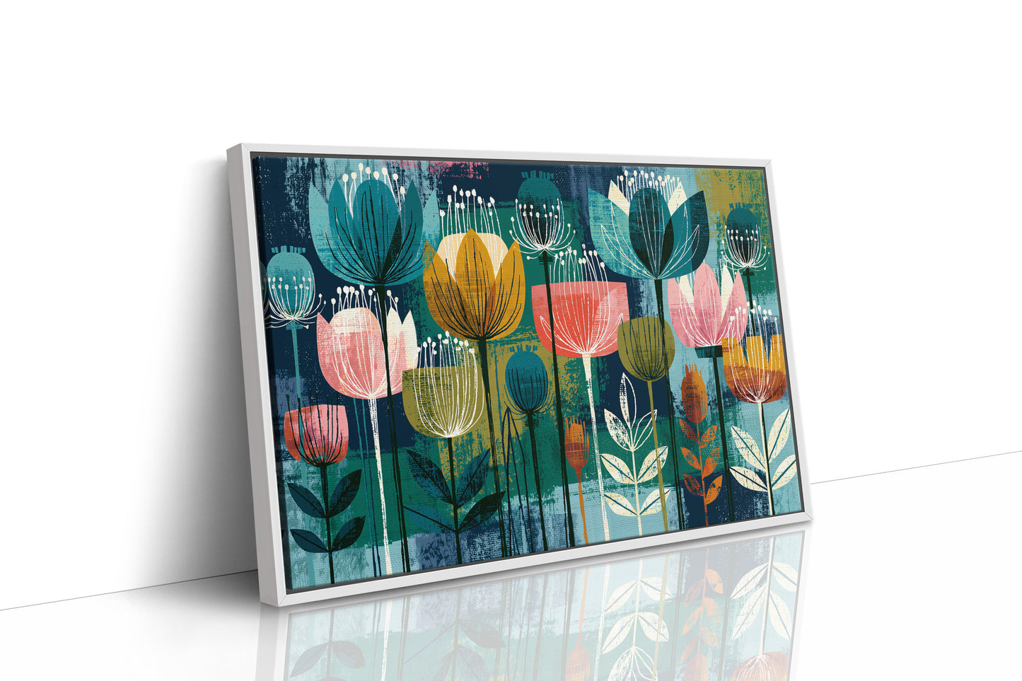Tulip Garden, Screen Print Style