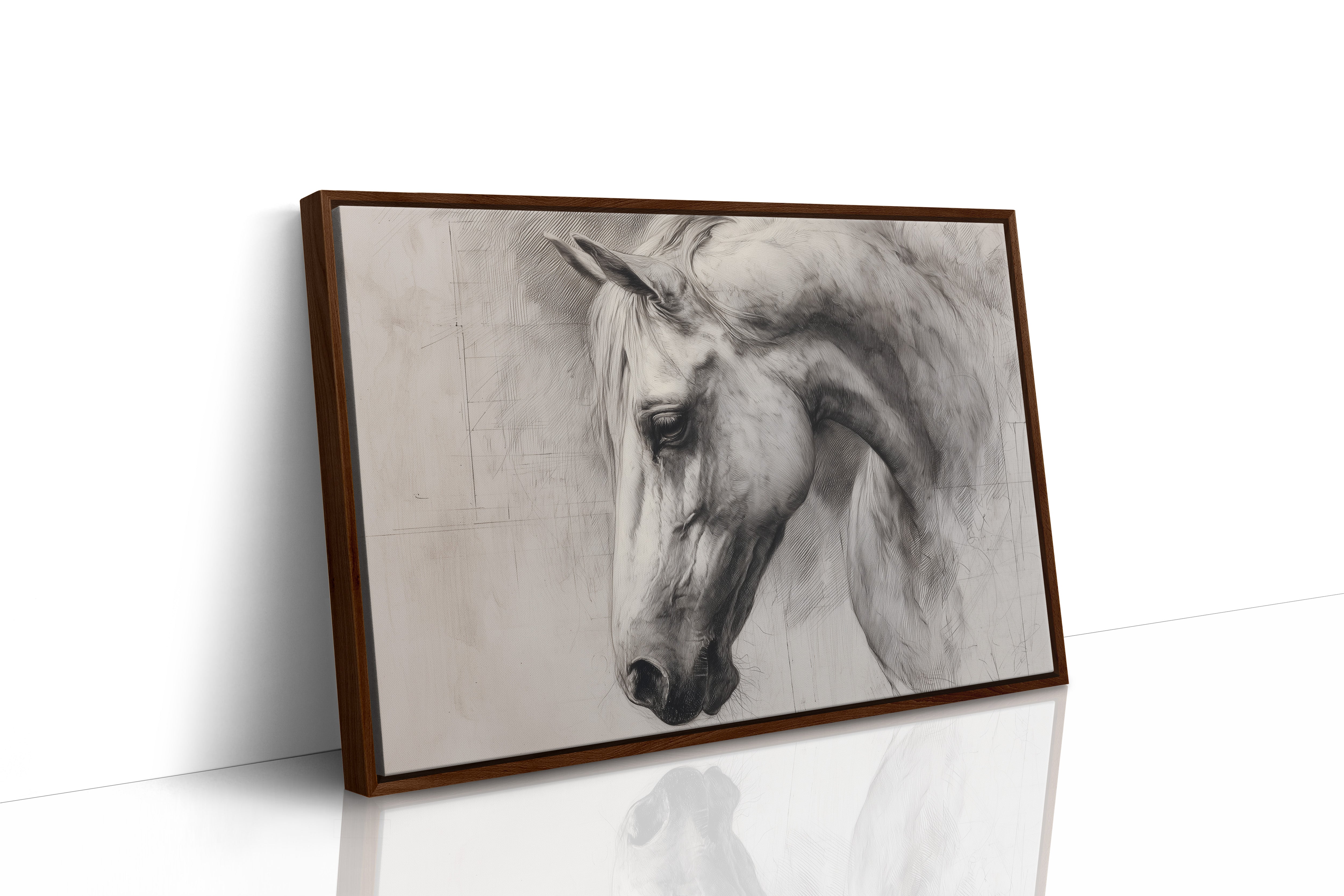 Equine Elegance in Charcoal Whispers
