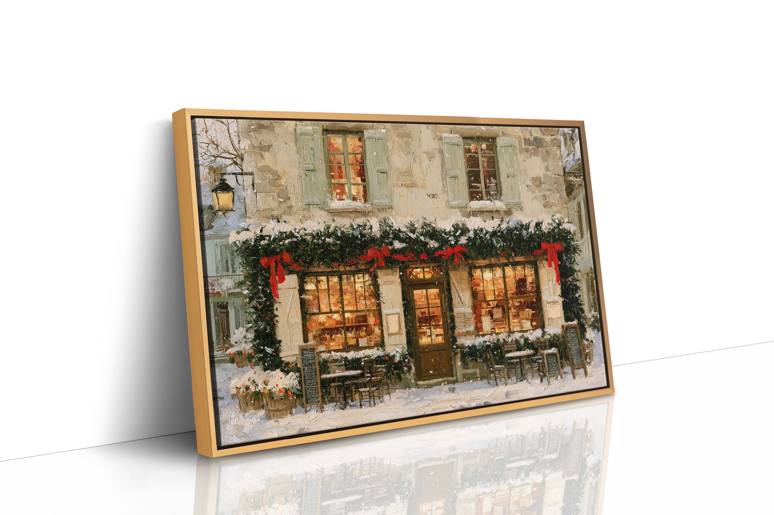 Café Tables In The Snow