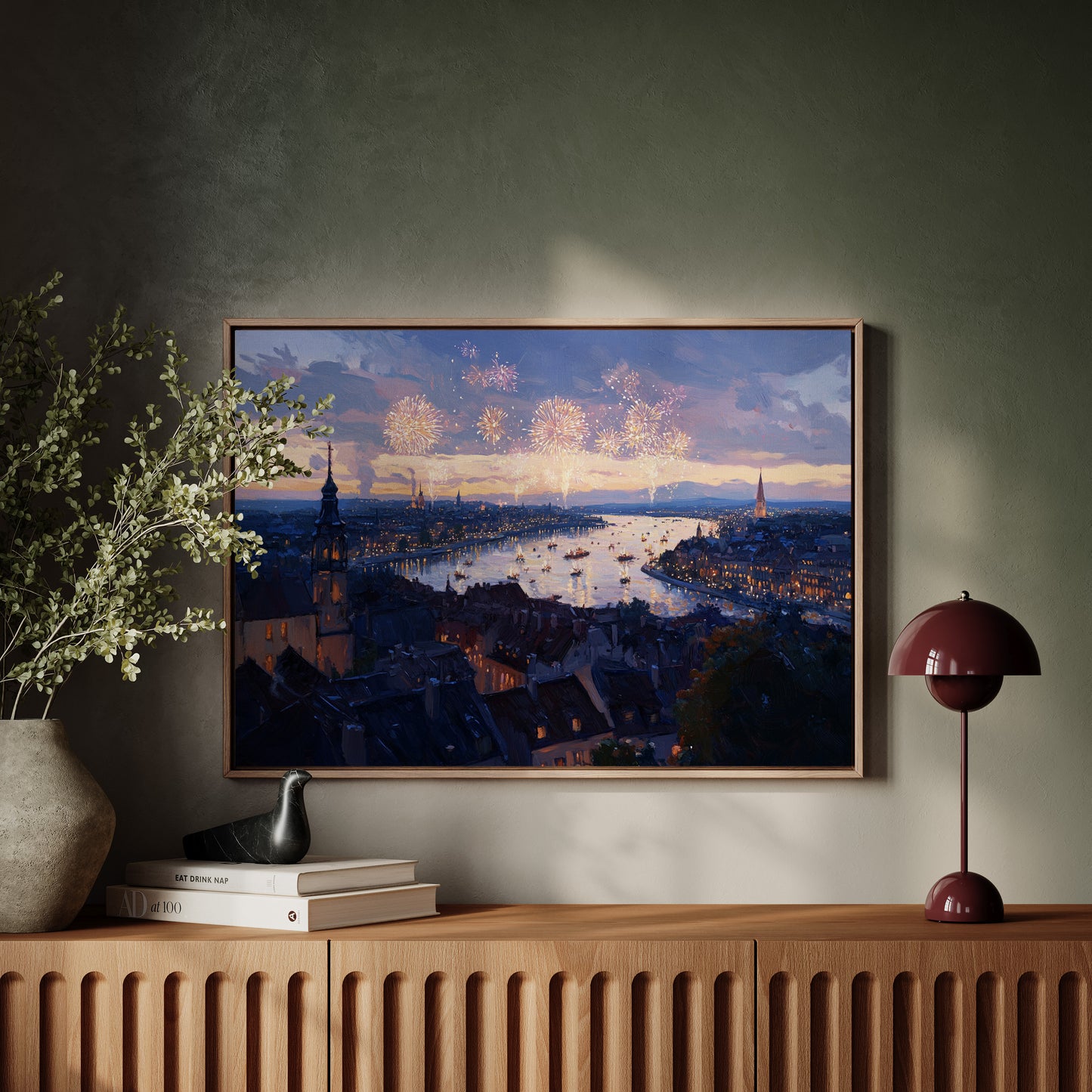 River Lights Dance Above Ancient Spires