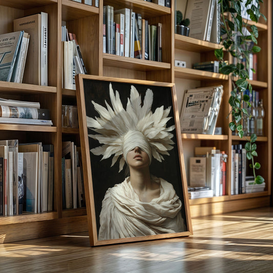 Blind Oracle in Ivory Feathers