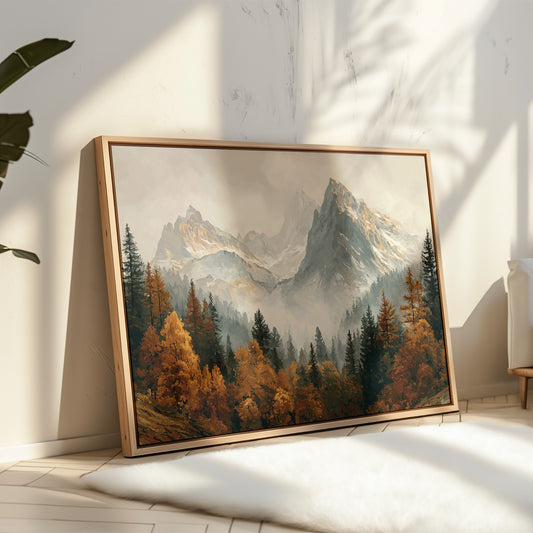 Autumn Gold Meets Mountain Snow