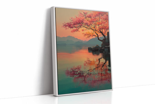 Coral Blossoms Meet Mountain Lake