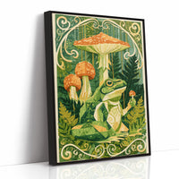 Forest Art Nouveau: Frog & Toadstool