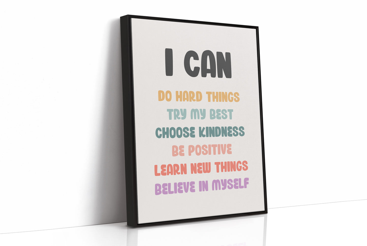 I Can Affirmations Kids Motivation Poster