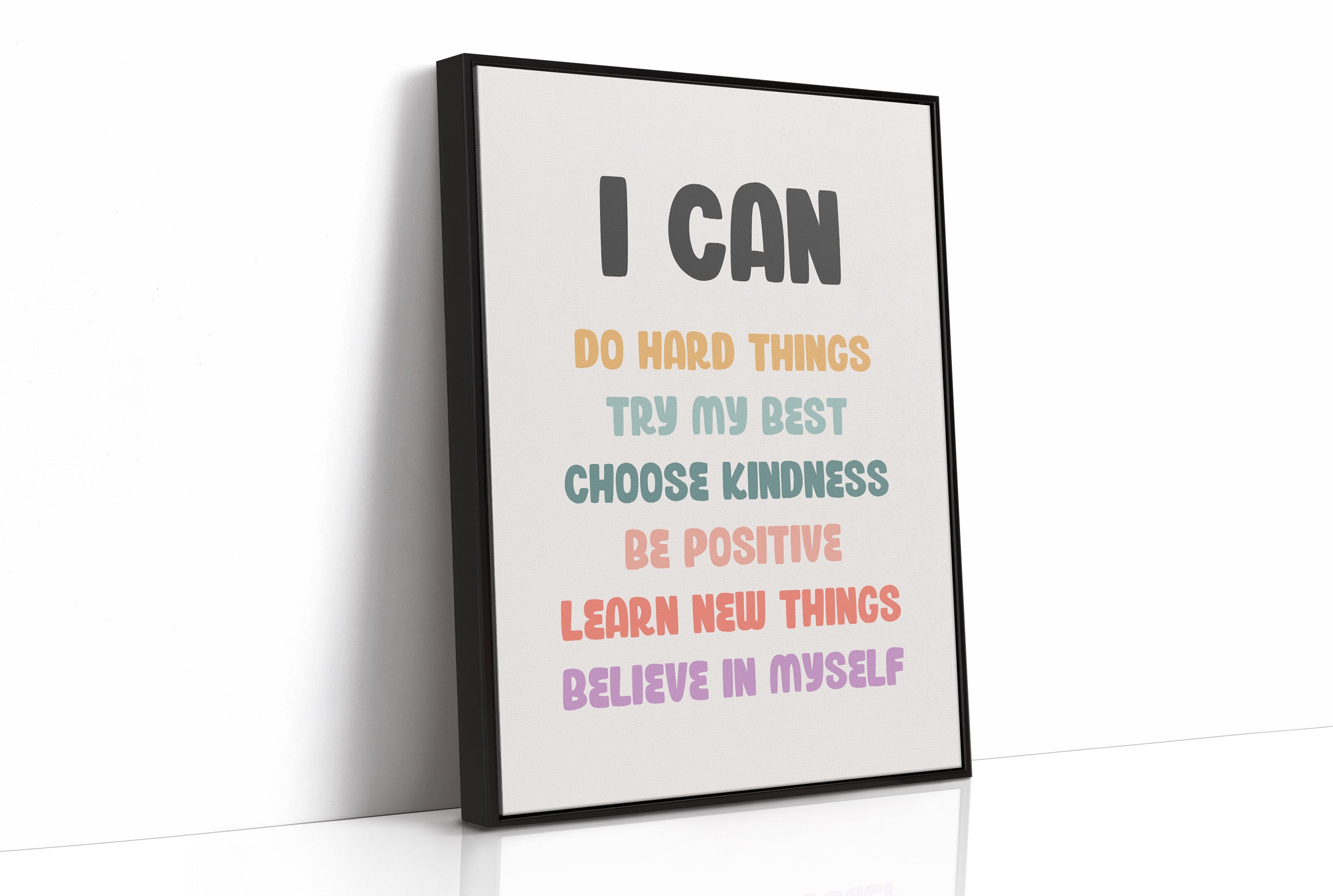 I Can Affirmations Kids Motivation Poster