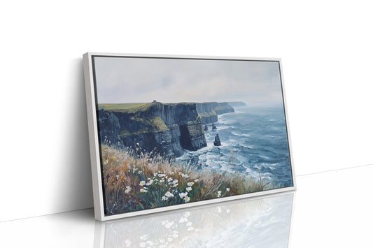 Wild Daisies Dance Above Atlantic Cliffs