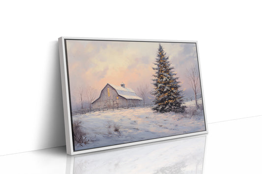 Winter Lights Warm The Farmstead