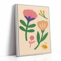 Bumblebee and Blossoms on Cream