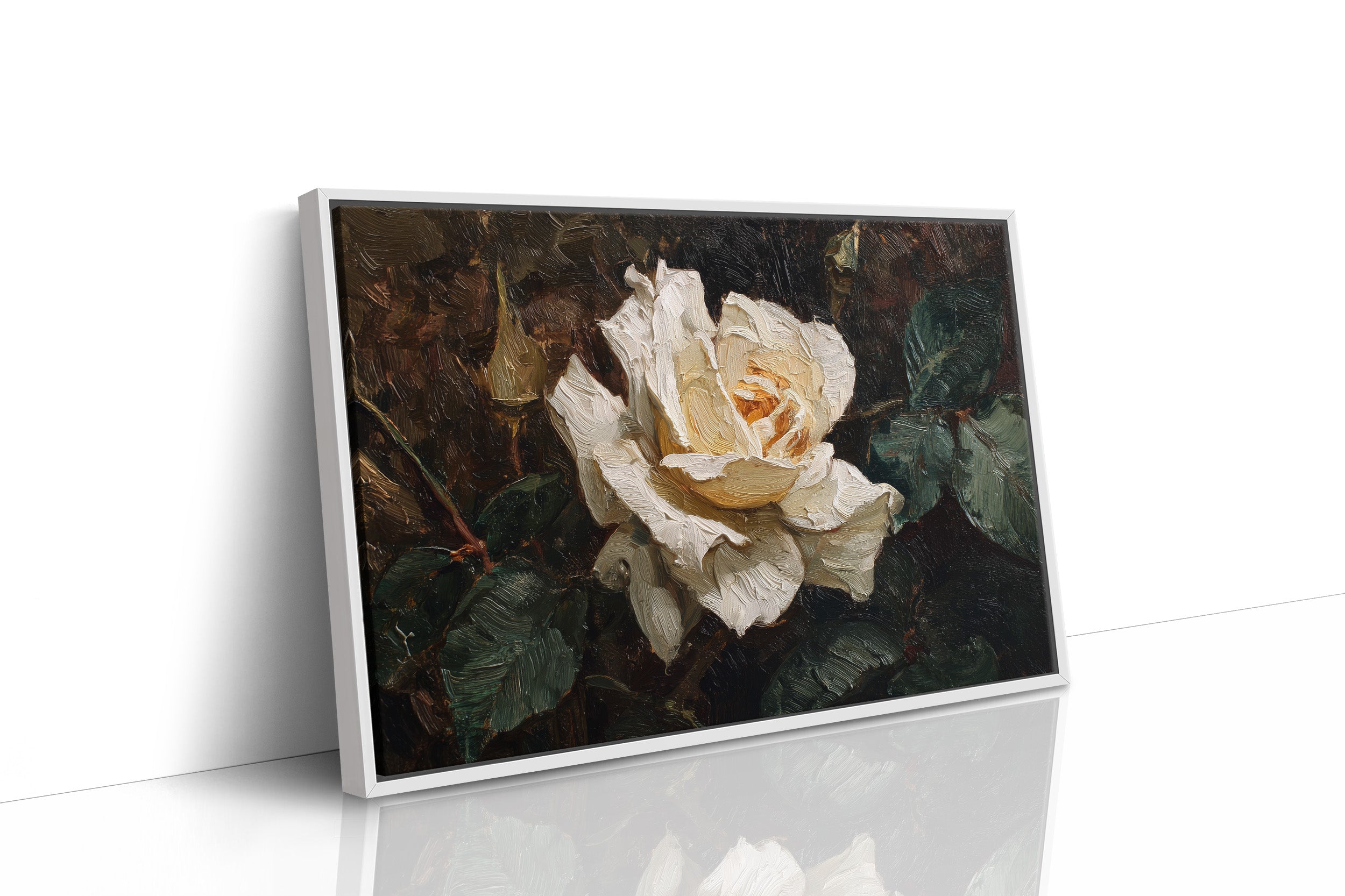 Cream Petals Among Literary Treasures