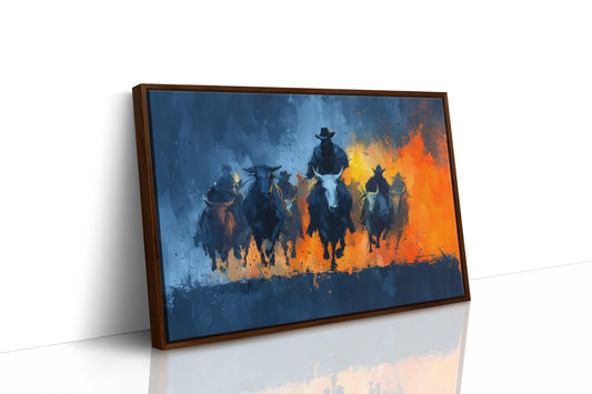 Cattle Drive Through Fire