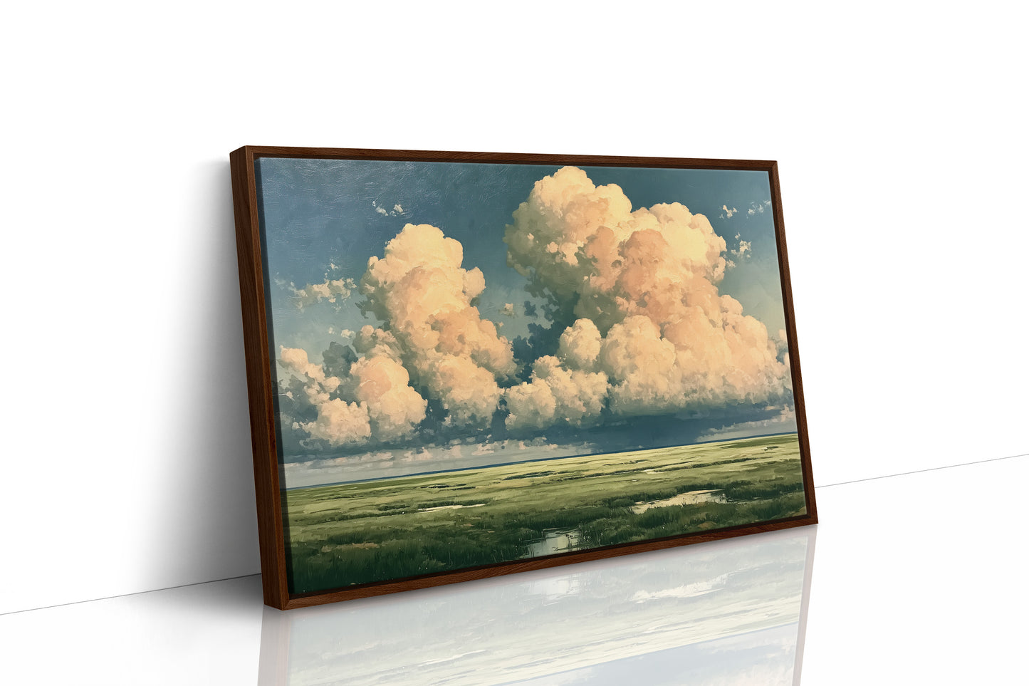 Peach Cloud Over the Marsh