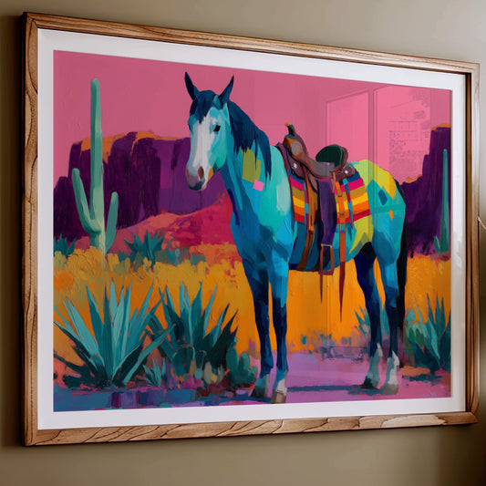 Turquoise Stallion Meets Desert Dawn