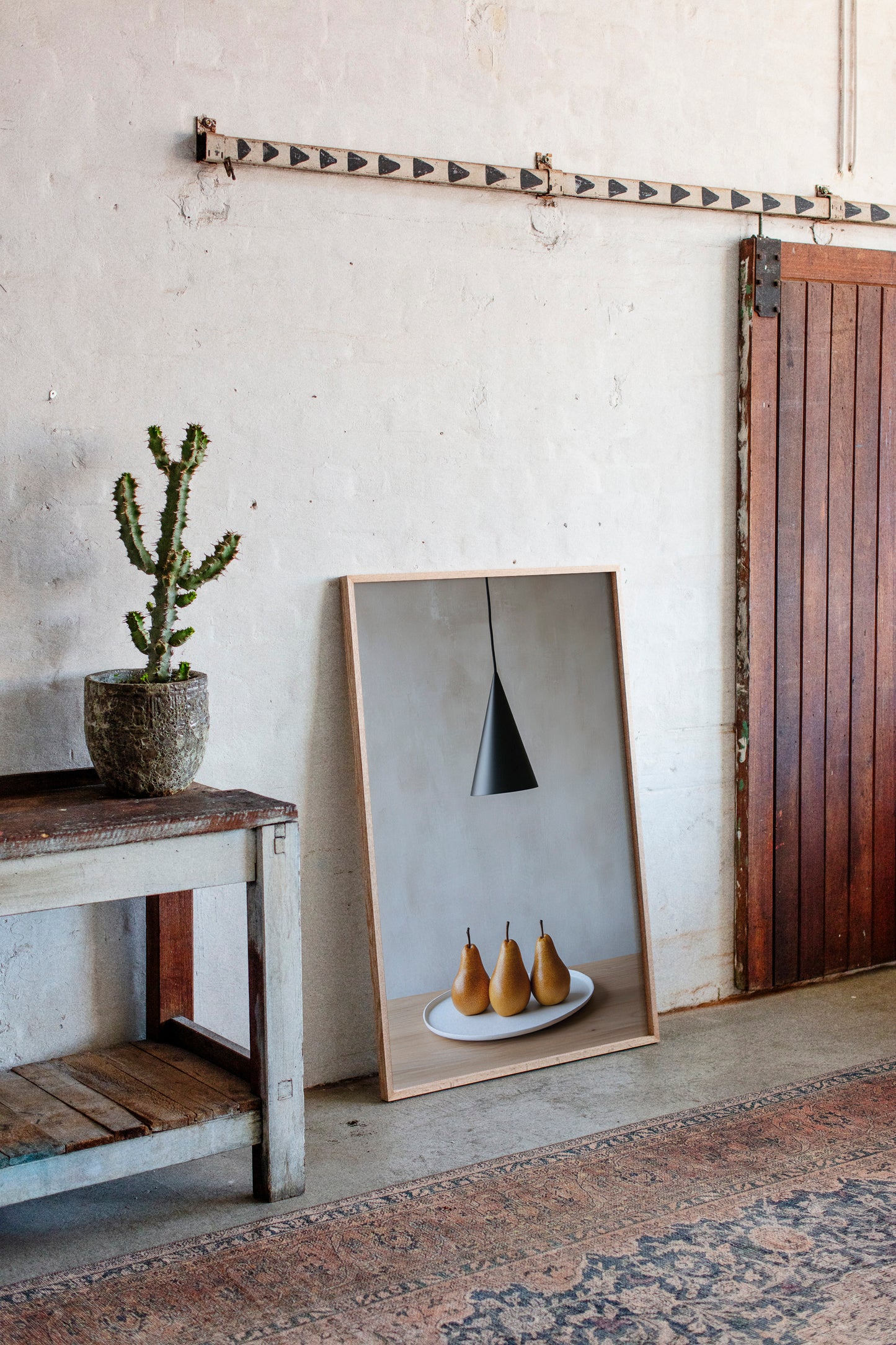 Three Pears Under Modern Light