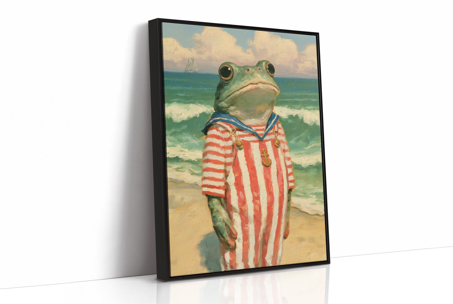 Beachfront Buoyancy: Sailor Frog