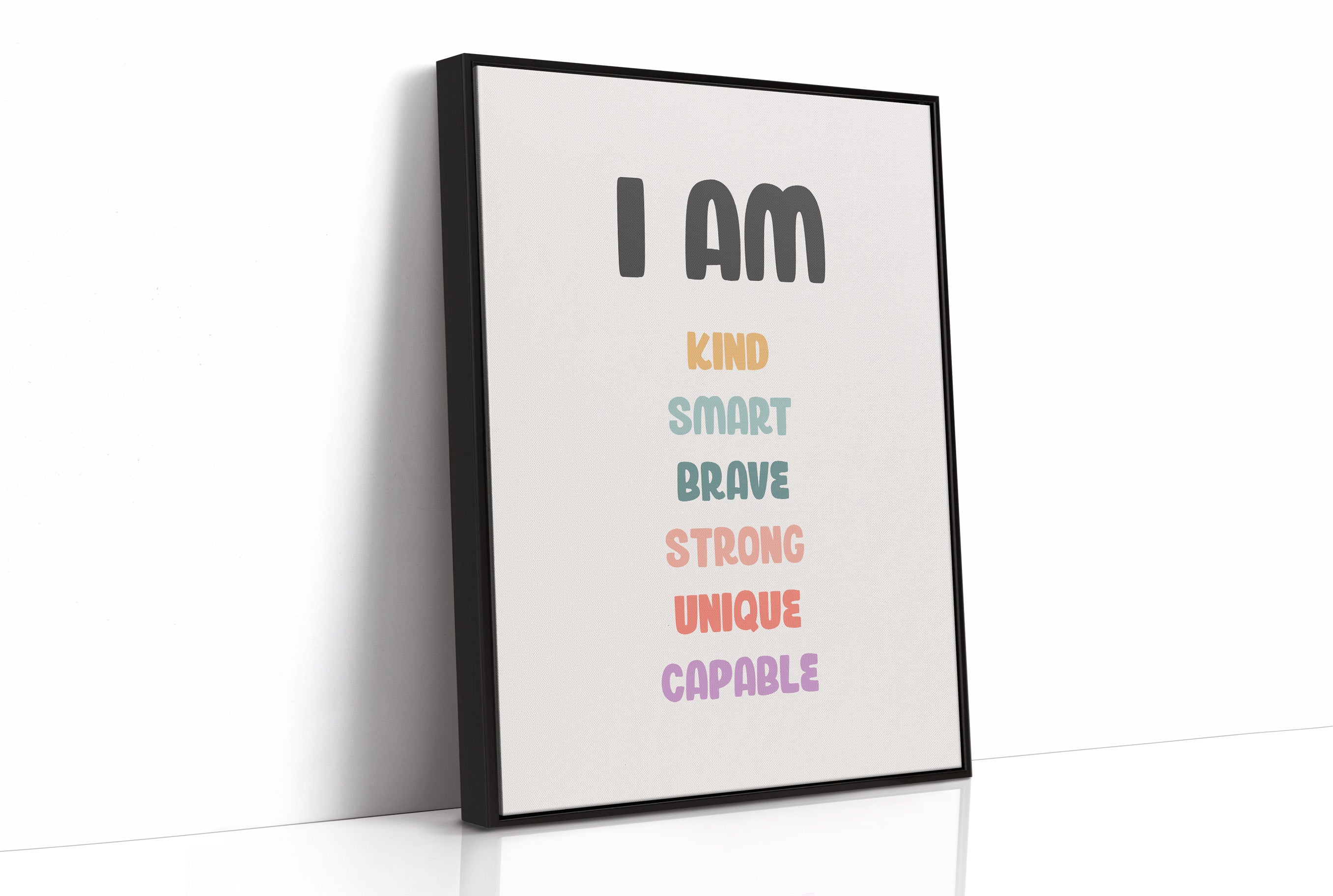 I Am Kind Smart Brave Affirmations Poster