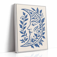 Floral Moon in Indigo Bloom