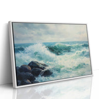 Ocean Swells Dance Against Stone