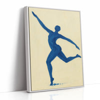 Leaping Figure in Indigo Grace