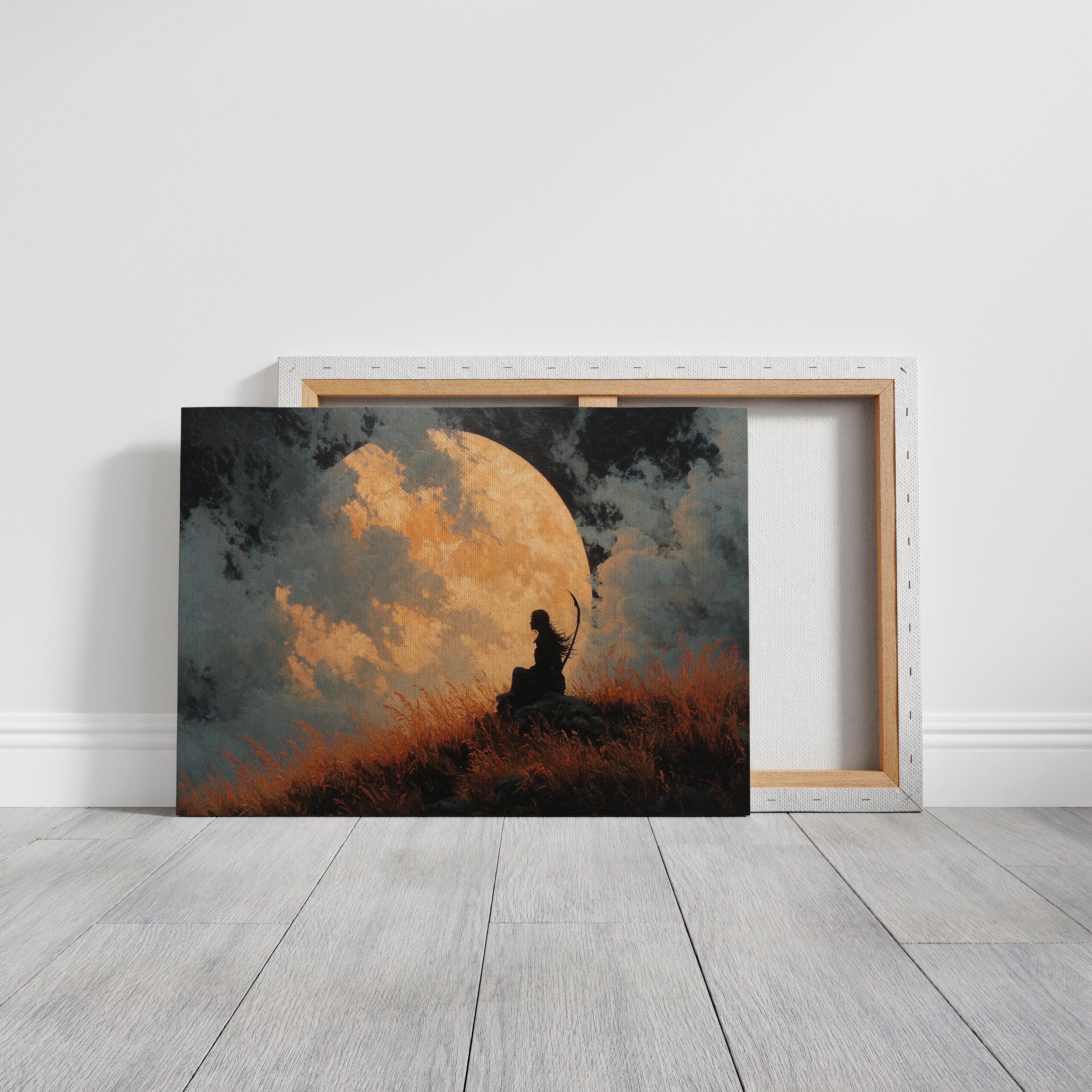 Silhouette Against the Rising Moon