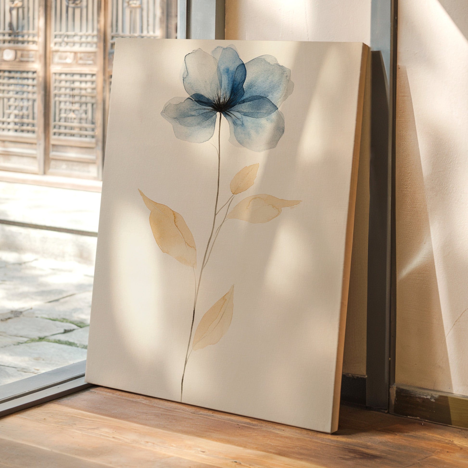Blue Petals Dance With Morning Light