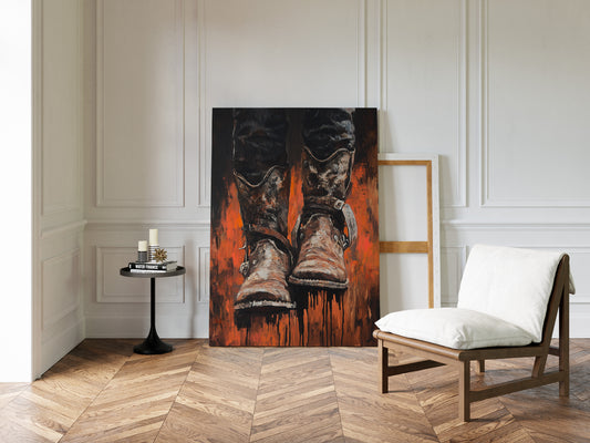 Burnt Leather Cowboy Boots