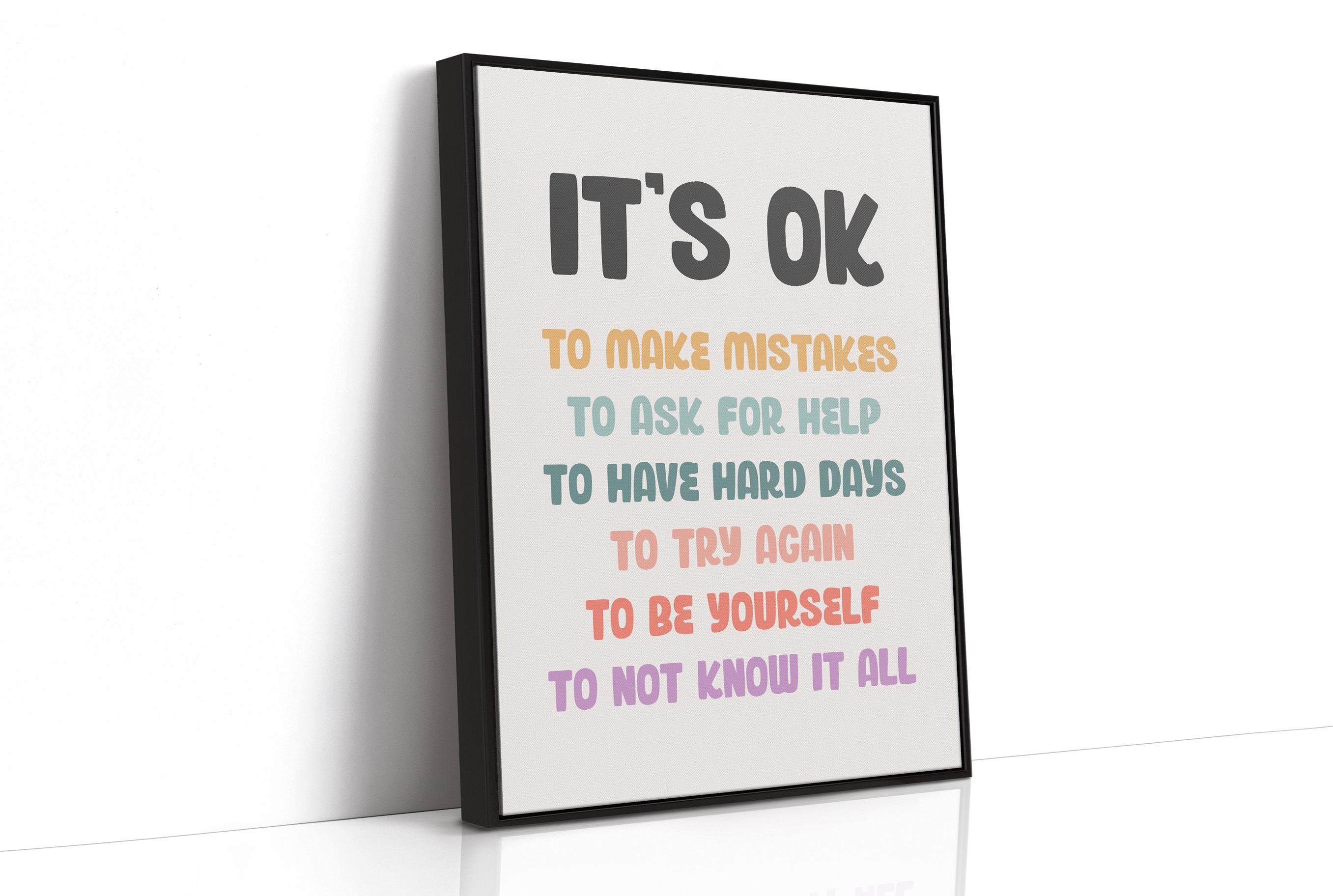 Its OK To Make Mistakes Affirmation Poster